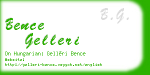 bence gelleri business card